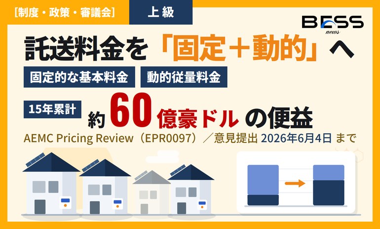 基本料金を厚くすると蓄電池の節約は減るのか ― 豪AEMC託送料金改革（EPR0097）と60億豪ドルの分配影響モデリング サムネイル