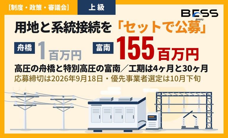 変電所用地と系統接続をセットで公募 ― 北陸電力送配電の系統用蓄電池 土地貸付（第2回）は9月18日締切 サムネイル