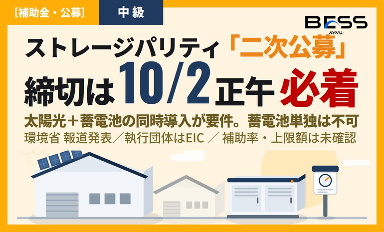 ストレージパリティ二次公募が8月27日に開始——締切は10月2日正午、残35日 サムネイル