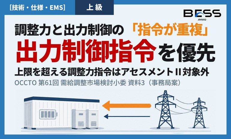 調整力指令と出力制御指令が重なったら、出力制御が先。OCCTO事務局が応動とアセスメントⅡの扱いを整理 サムネイル